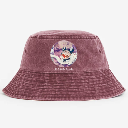 Japan Sunflower Panda TM Vintage 100% Cotton Bucket Hat