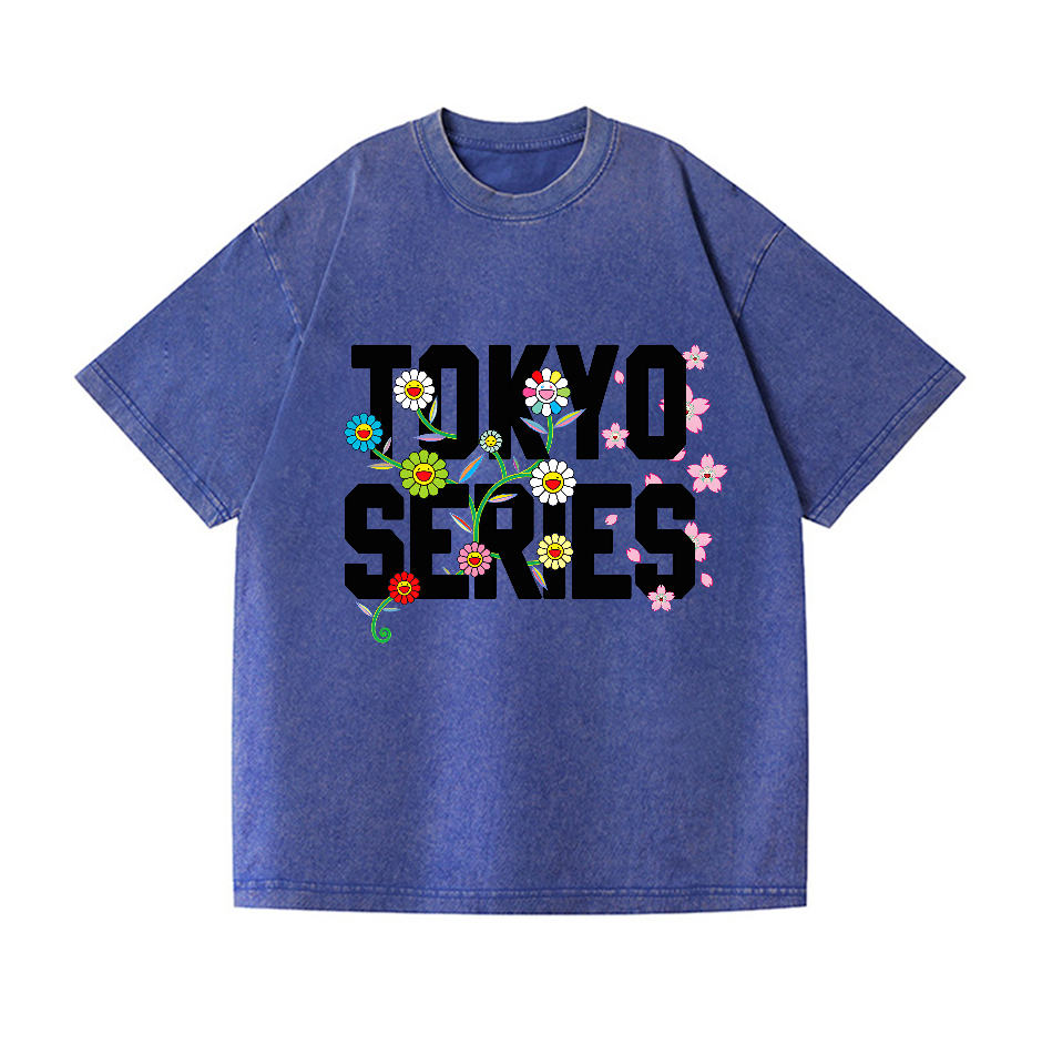 Sunflower TM Tokyo Vintage Wash Japanese Design T-Shirt