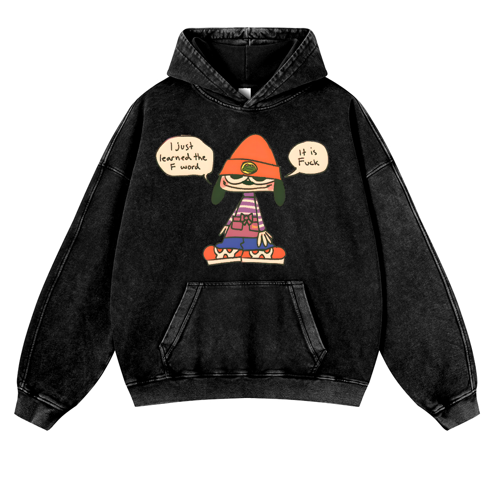 PaRappa the Rapper Vintage Washed Thick Cotton Hoodie