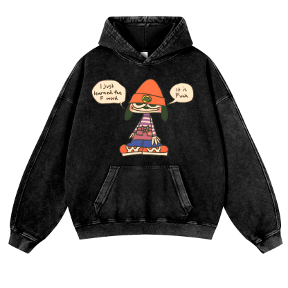 PaRappa the Rapper Vintage Washed Thick Cotton Hoodie
