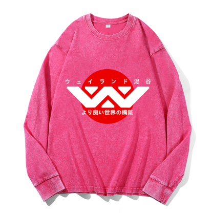Alien Weyland Yutani Vintage Cotton Wash Crewneck Sweatshirt