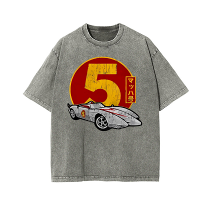 Speed Racer Mach GoGoGo Vintage Wash Japanese Design T-Shirt