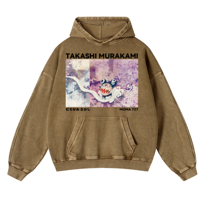 Japan Sunflower Panda TM Vintage Washed Thick Cotton Hoodie