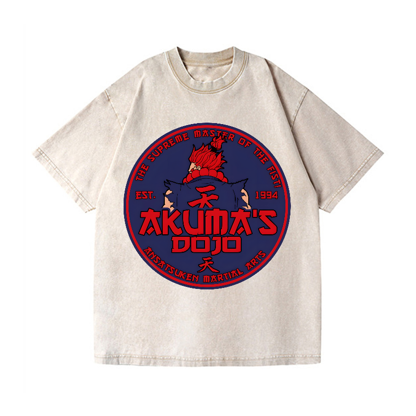 Street Fighter Akuma Vintage Wash Japanese Design T-Shirt