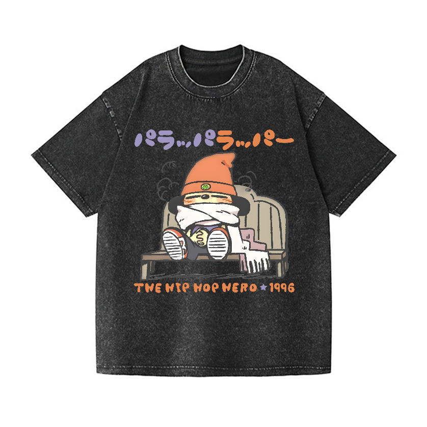 PaRappa the Rapper Vintage Wash Japanese Design T-Shirt
