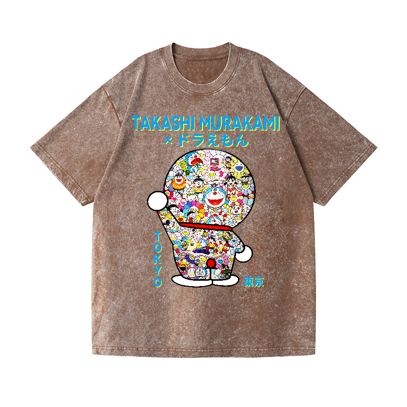 Japan Doraemon TM Vintage Wash Japanese Design T-Shirt