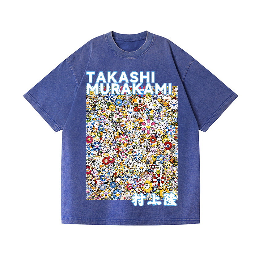 Flower TM Vintage Wash Japanese Design T-Shirt