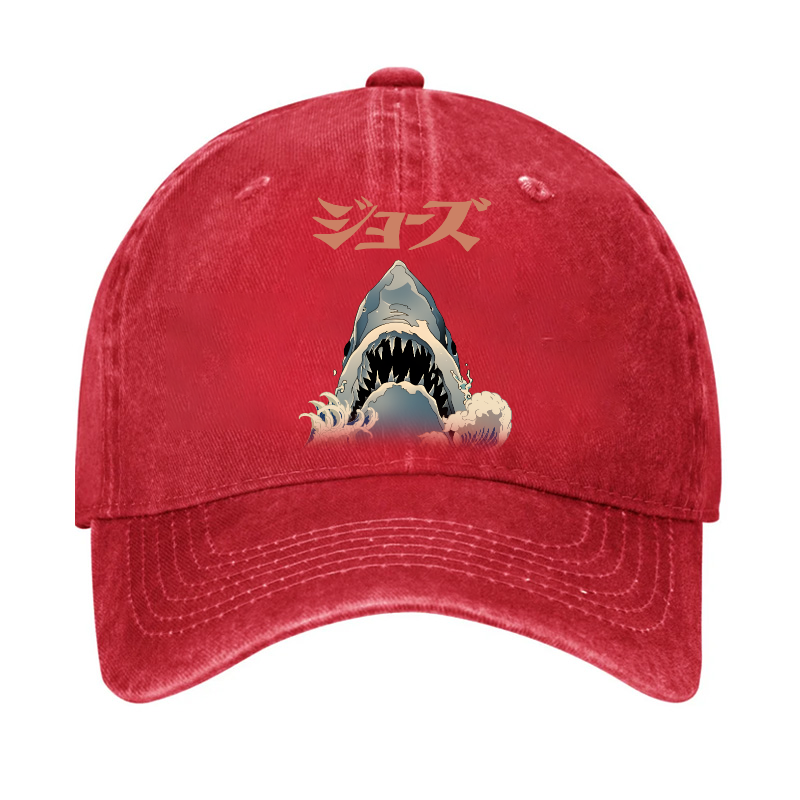 Jaws Ukiyoe Vintage Cotton Cap