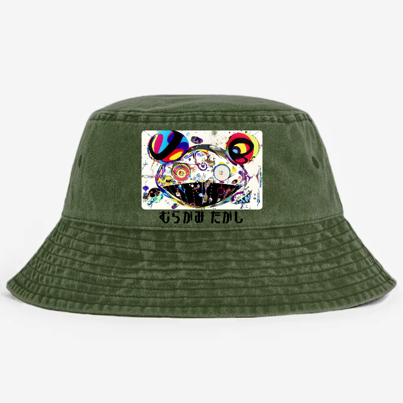 Japan Sunflower Panda TM Vintage 100% Cotton Bucket Hat