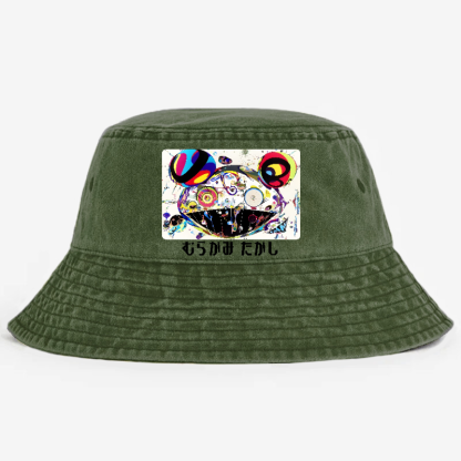 Japan Sunflower Panda TM Vintage 100% Cotton Bucket Hat