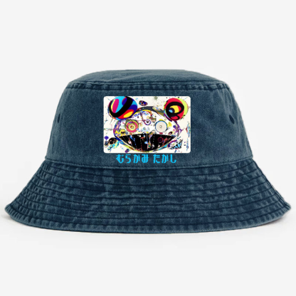 Japan Sunflower Panda TM Vintage 100% Cotton Bucket Hat
