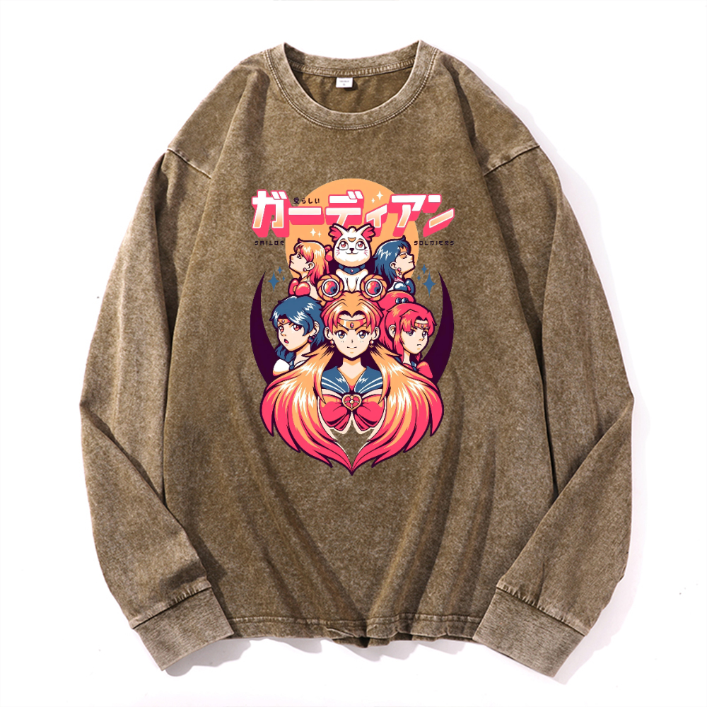 Sailor Moon Vintage Cotton Wash Crewneck Sweatshirt