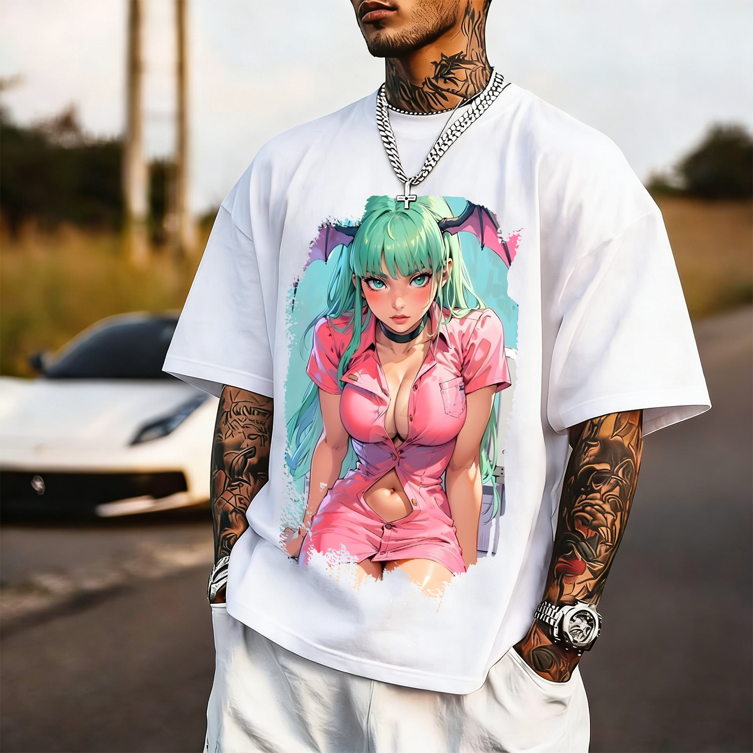 Darkstalkers Morrigan Aensland Japanese Style Classic Tee