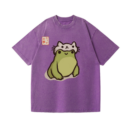 Matsumoto Hoji Frog Vintage Wash Japanese Design T-Shirt