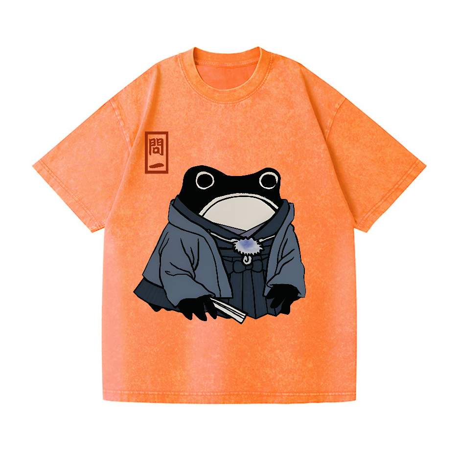 Matsumoto Hoji Frog Vintage Wash Japanese Design T-Shirt