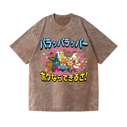 PaRappa the Rapper Vintage Wash Japanese Design T-Shirt