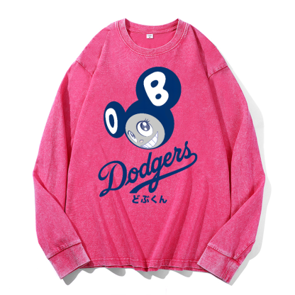 Dodgers Japan Sunflower TM Vintage Cotton Wash Long-sleeve T-shirt