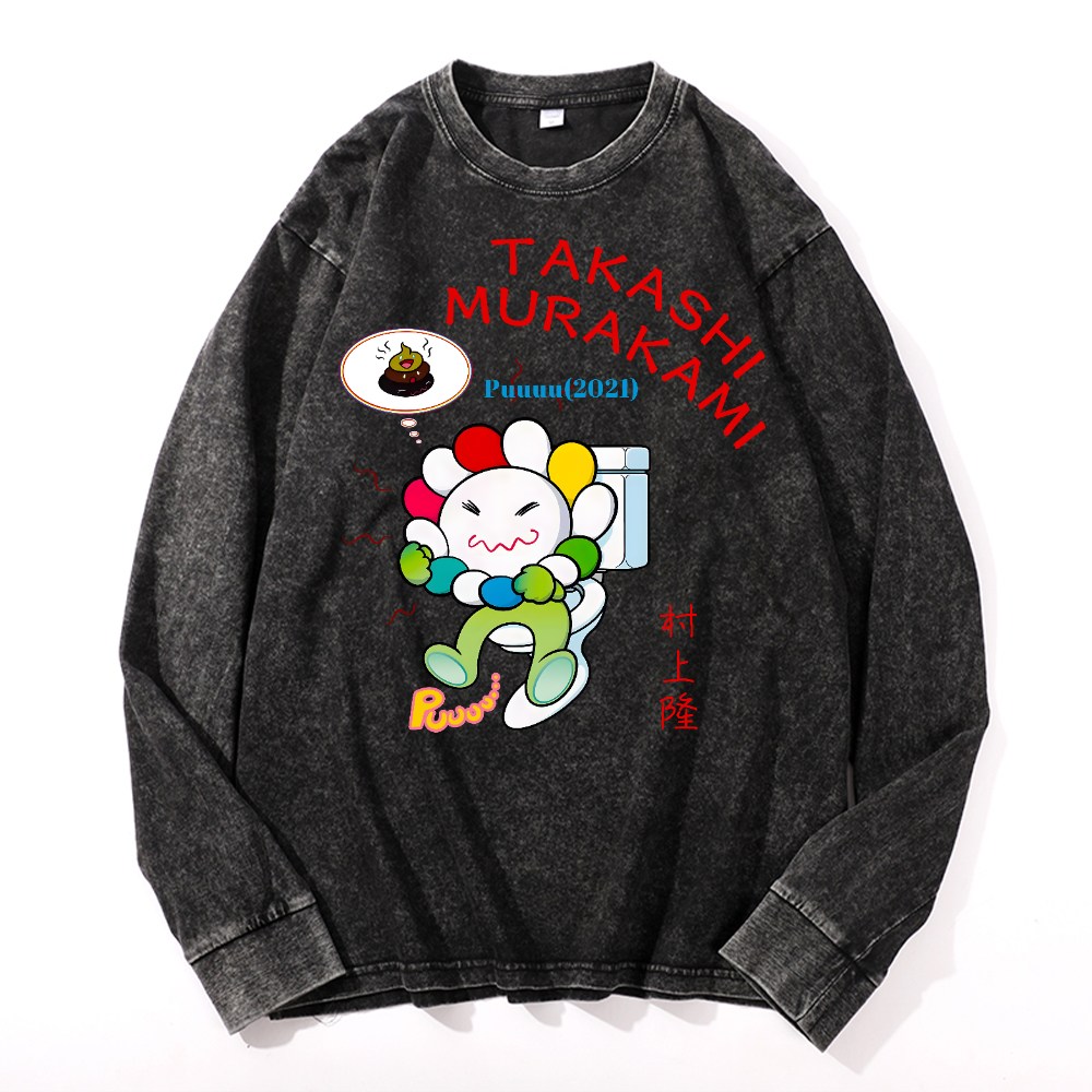 Sunflower TM Vintage Cotton Wash Crewneck Sweatshirt