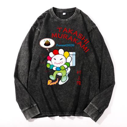 Sunflower TM Vintage Cotton Wash Crewneck Sweatshirt