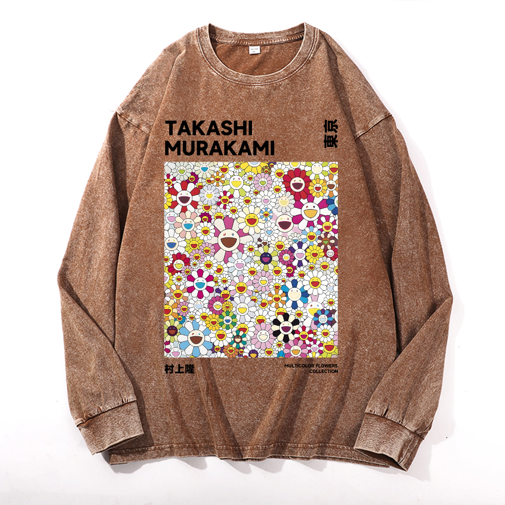 Sunflower TM Vintage Cotton Wash Crewneck Sweatshirt