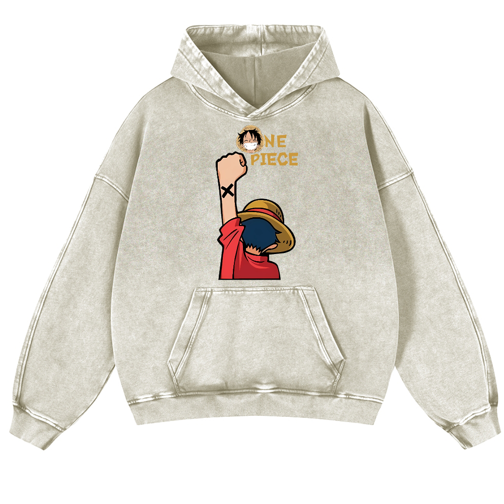 OP Vintage Washed Thick Cotton Hoodie