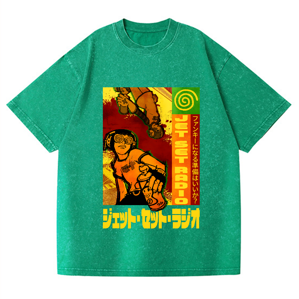 Jet Set Radio Vintage Wash Japanese Design T-Shirt