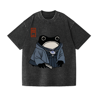 Matsumoto Hoji Frog Vintage Wash Japanese Design T-Shirt