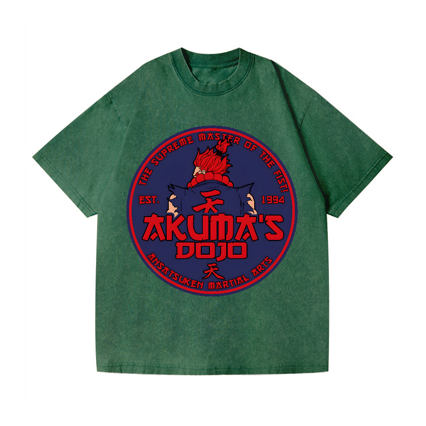 Street Fighter Akuma Vintage Wash Japanese Design T-Shirt