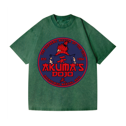 Street Fighter Akuma Vintage Wash Japanese Design T-Shirt