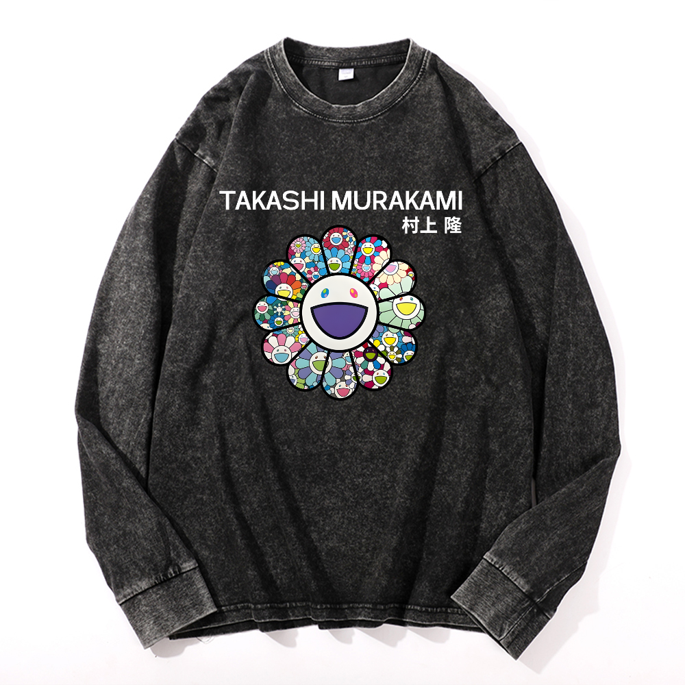 Sunflower TM Vintage Cotton Wash Crewneck Sweatshirt