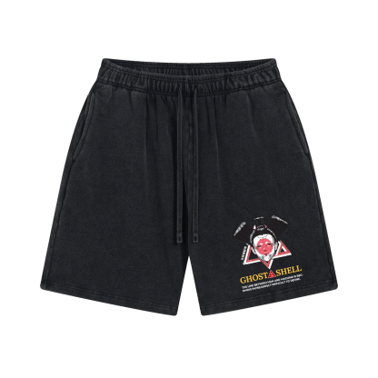 Ghost of the Shell Geisha Vintage Washed Cotton Shorts