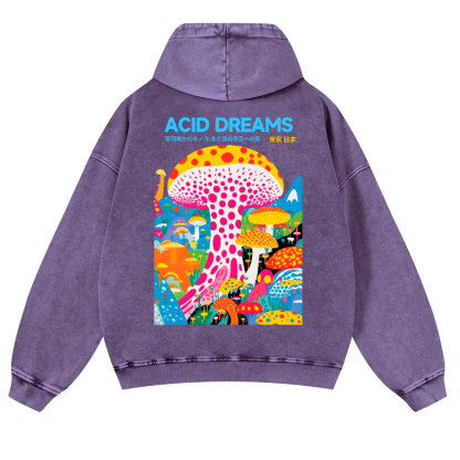 Yayoi Kusama Vintage Washed Cotton Back Art Hoodie