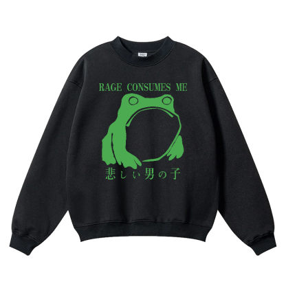 Matsumoto Hoji Frog Wrinkle-Resistant Crewneck Sweatshirt