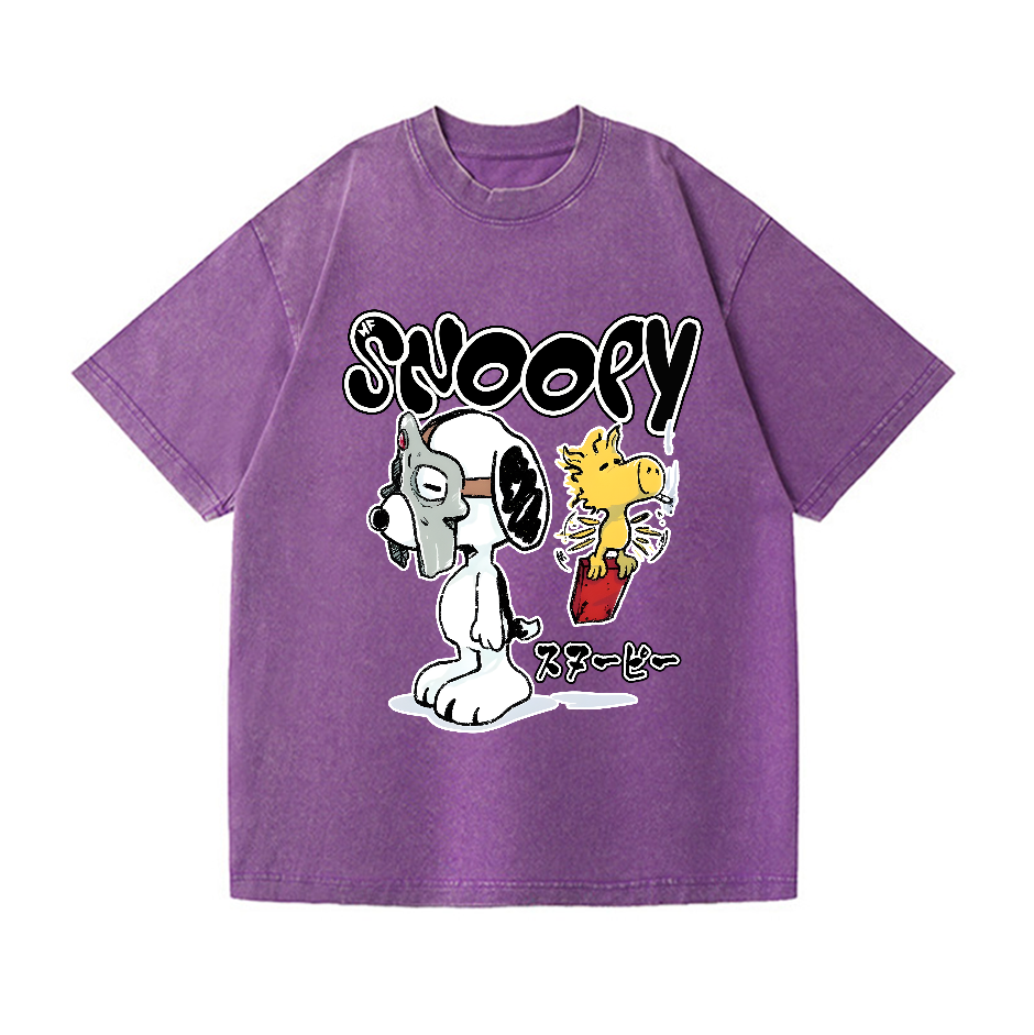 Snoopy MF Doom Vintage Wash Japanese Design T-Shirt