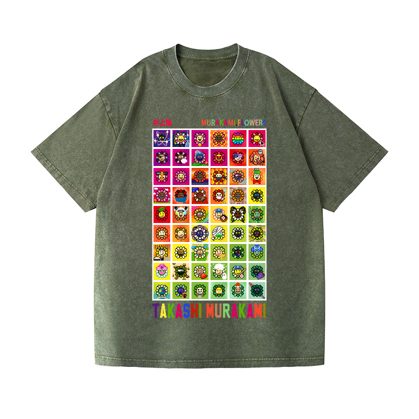 TM Sunflower Vintage Wash Japanese Design T-Shirt
