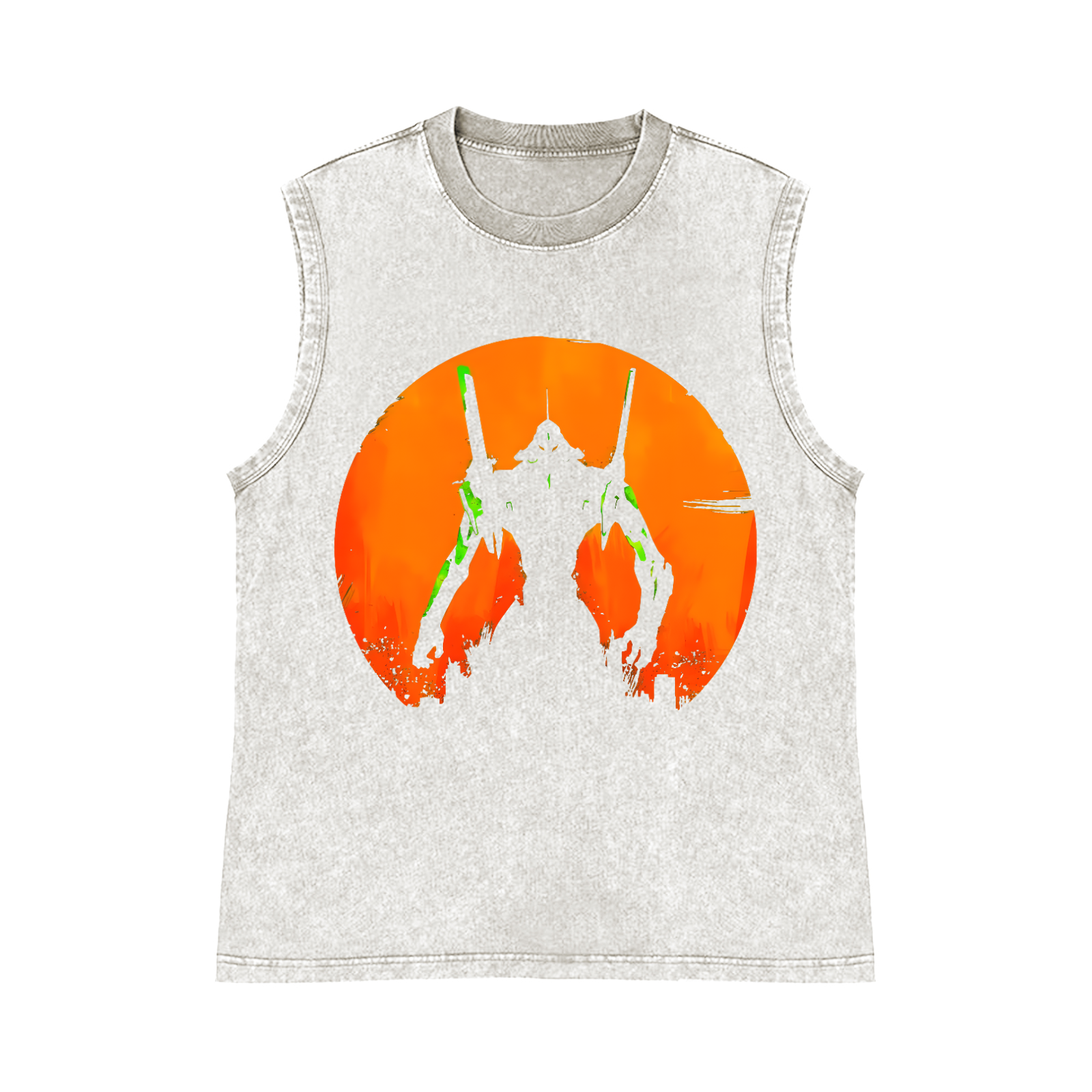 Evangelion Pure Cotton Wash-Dyed Sleeveless Tank Top