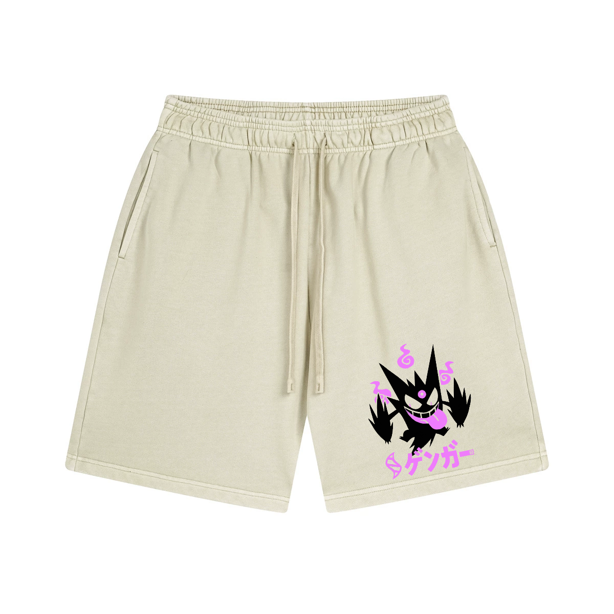 Gengar Anime Vintage Washed Cotton Shorts