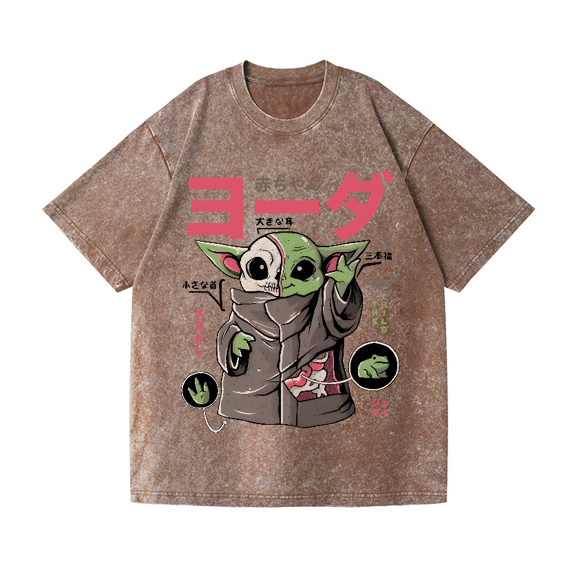 Star Wars Yoda Vintage Wash Japanese Design T-Shirt