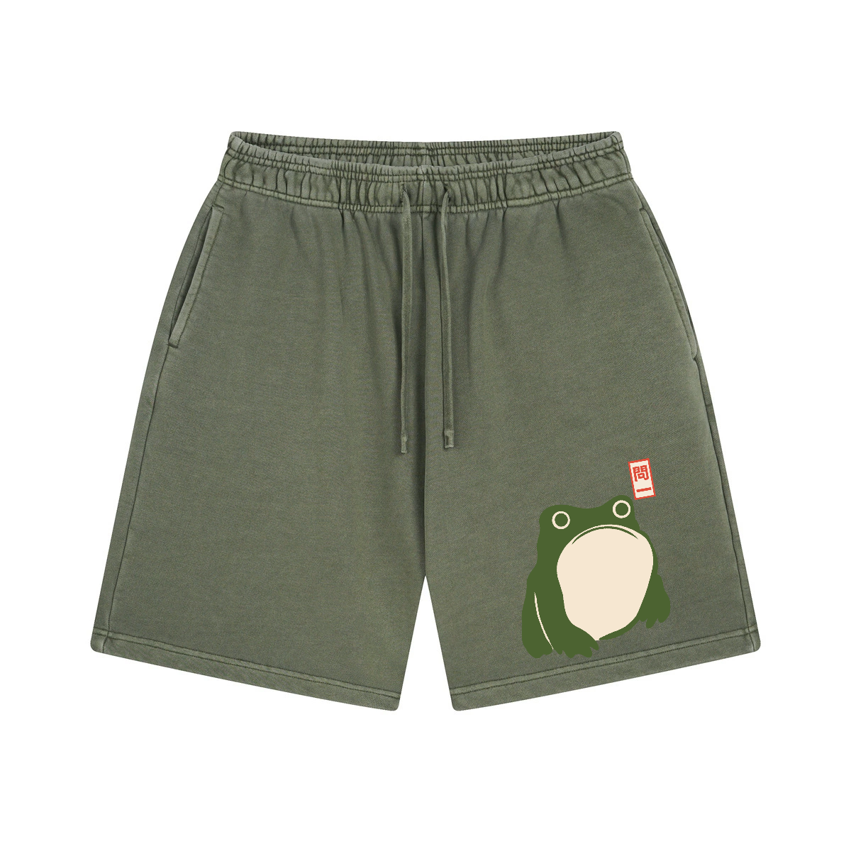 Matsumoto Hoji Frog Vintage Washed Cotton Shorts