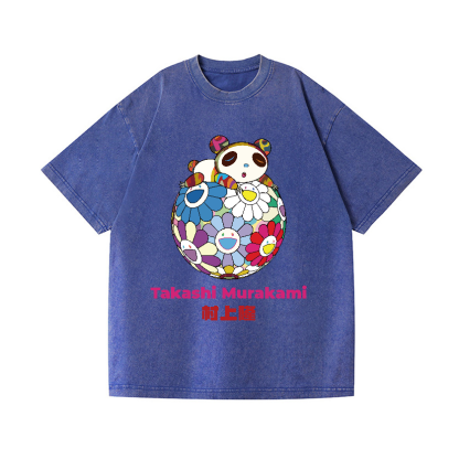 Panda Vintage Wash Japanese Design T-Shirt