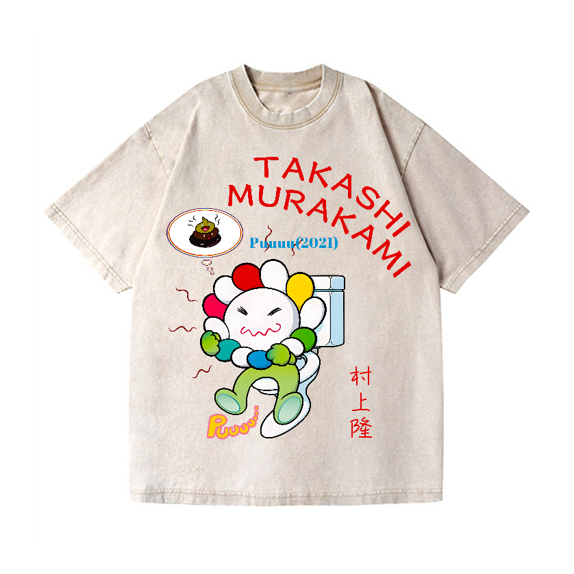 Flower TM Vintage Wash Japanese Design T-Shirt