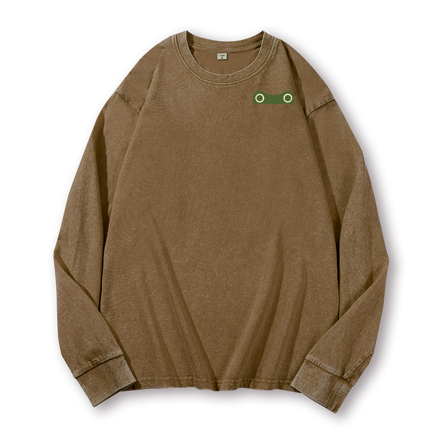 Matsumoto Hoji Frog Vintage Washed Cotton Back Art Long-sleeve T-shirt