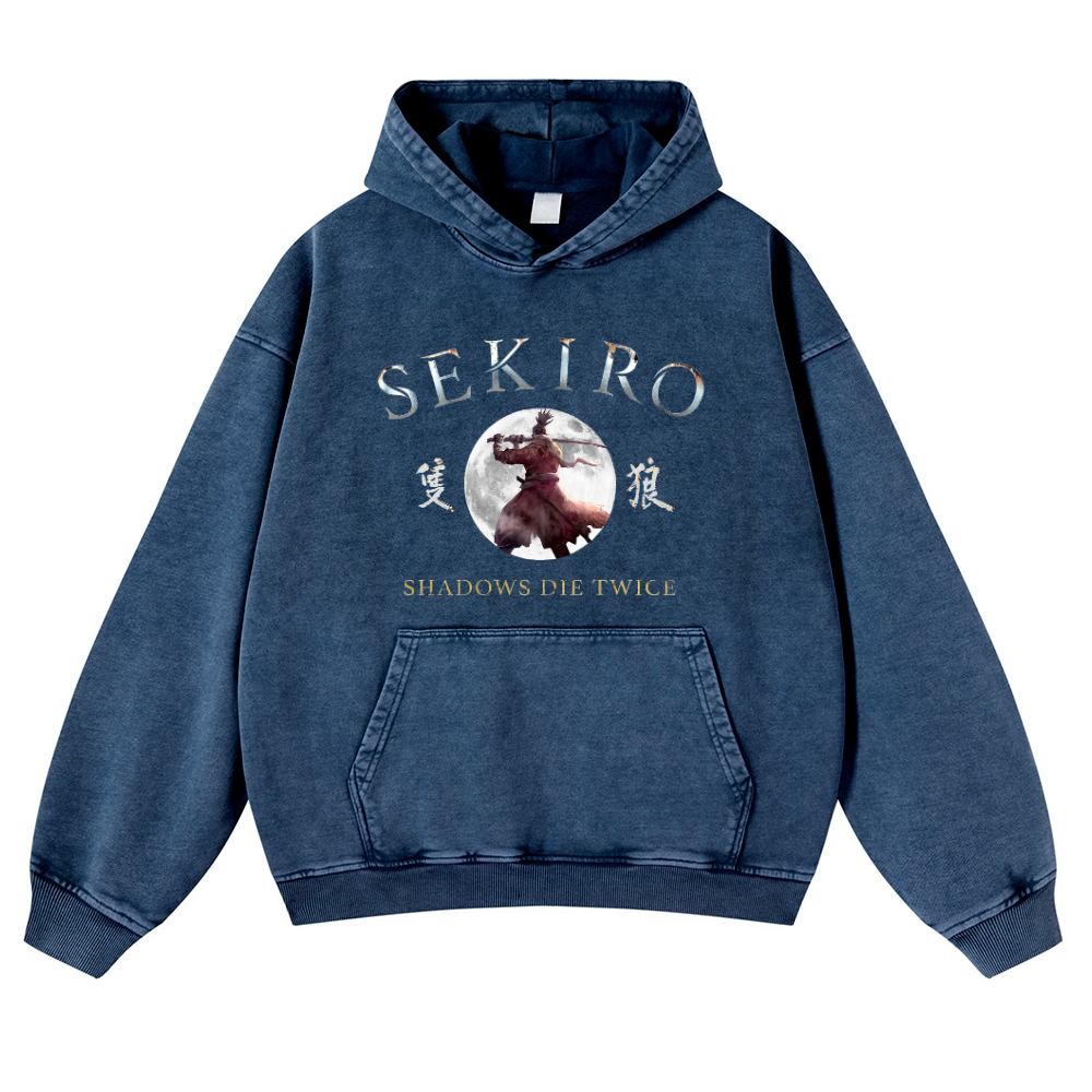 Sekiro Vintage Washed Thick Cotton Hoodie