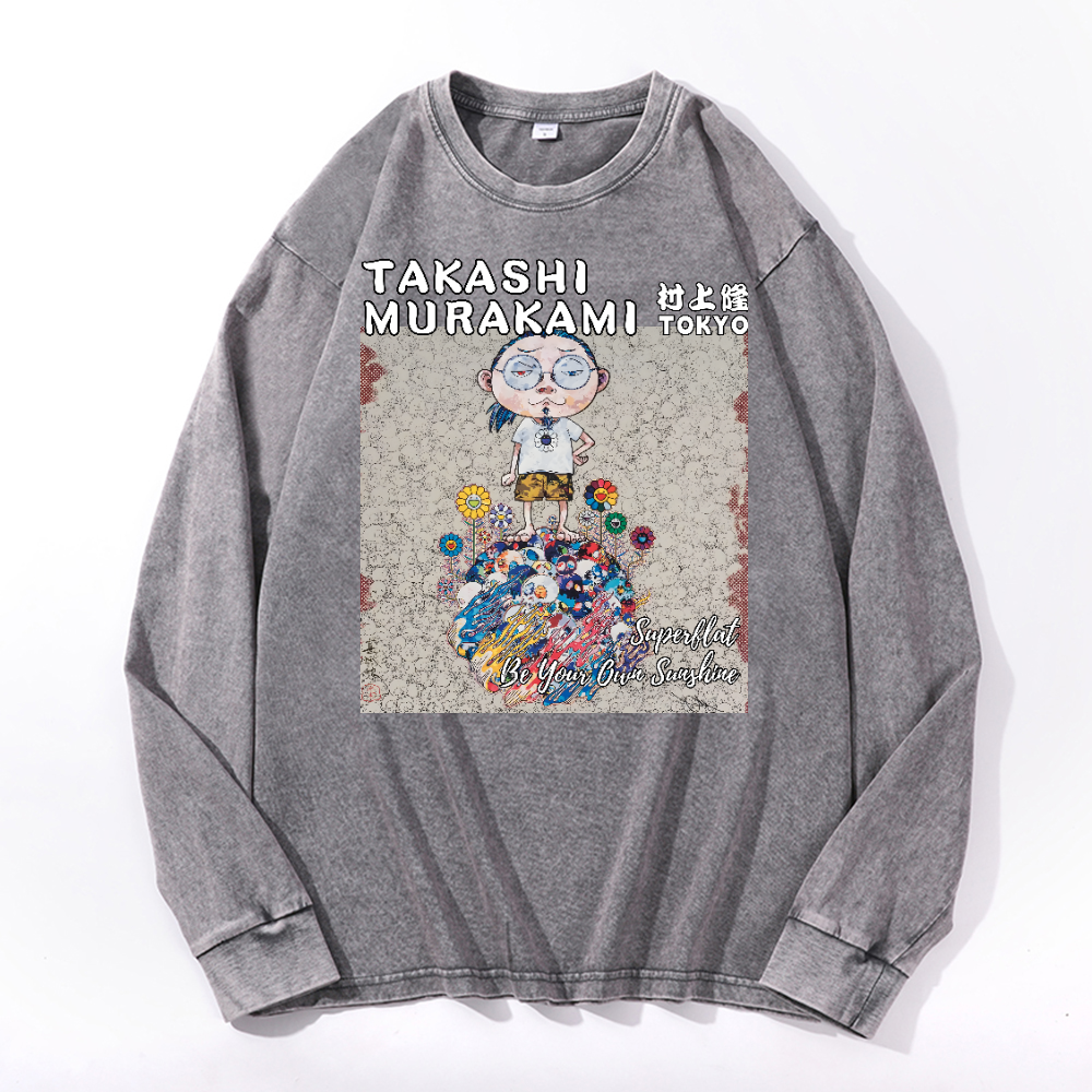 Sunflower TM Vintage Cotton Wash Crewneck Sweatshirt