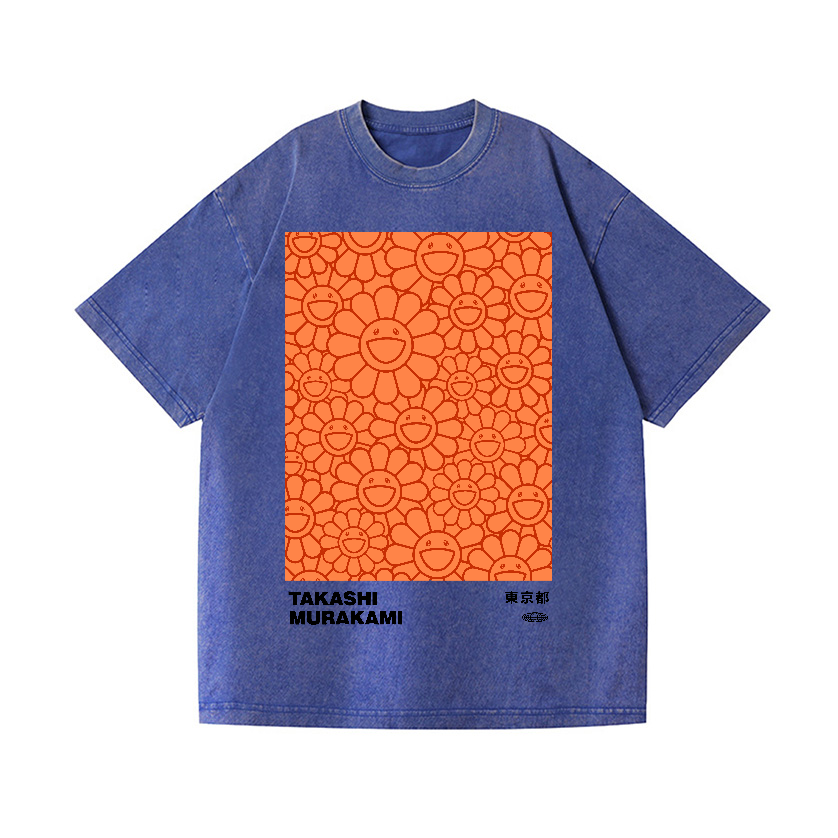 Flower TM Vintage Wash Japanese Design T-Shirt