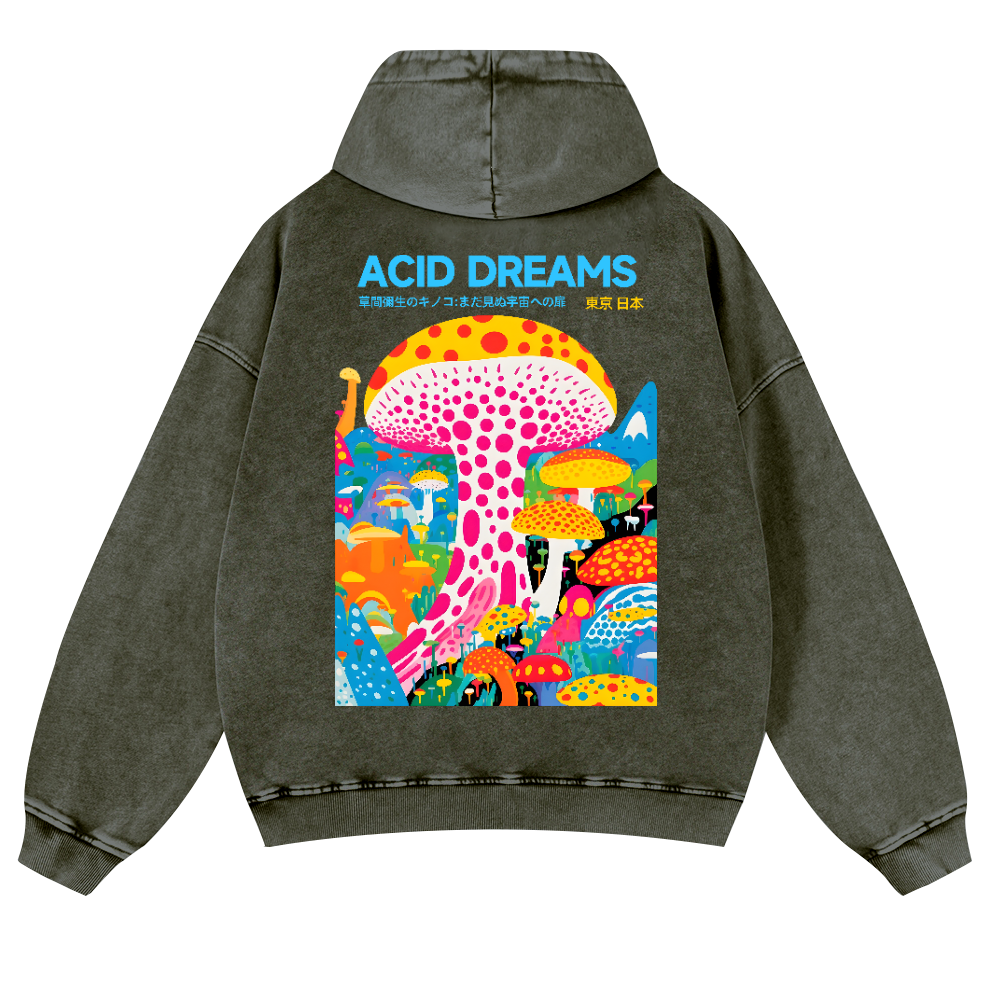 Yayoi Kusama Vintage Washed Cotton Back Art Hoodie