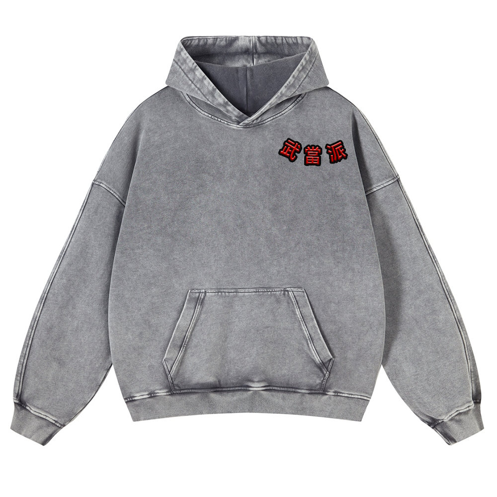 Wu Tang Clan Vintage Washed Cotton Back Art Hoodie