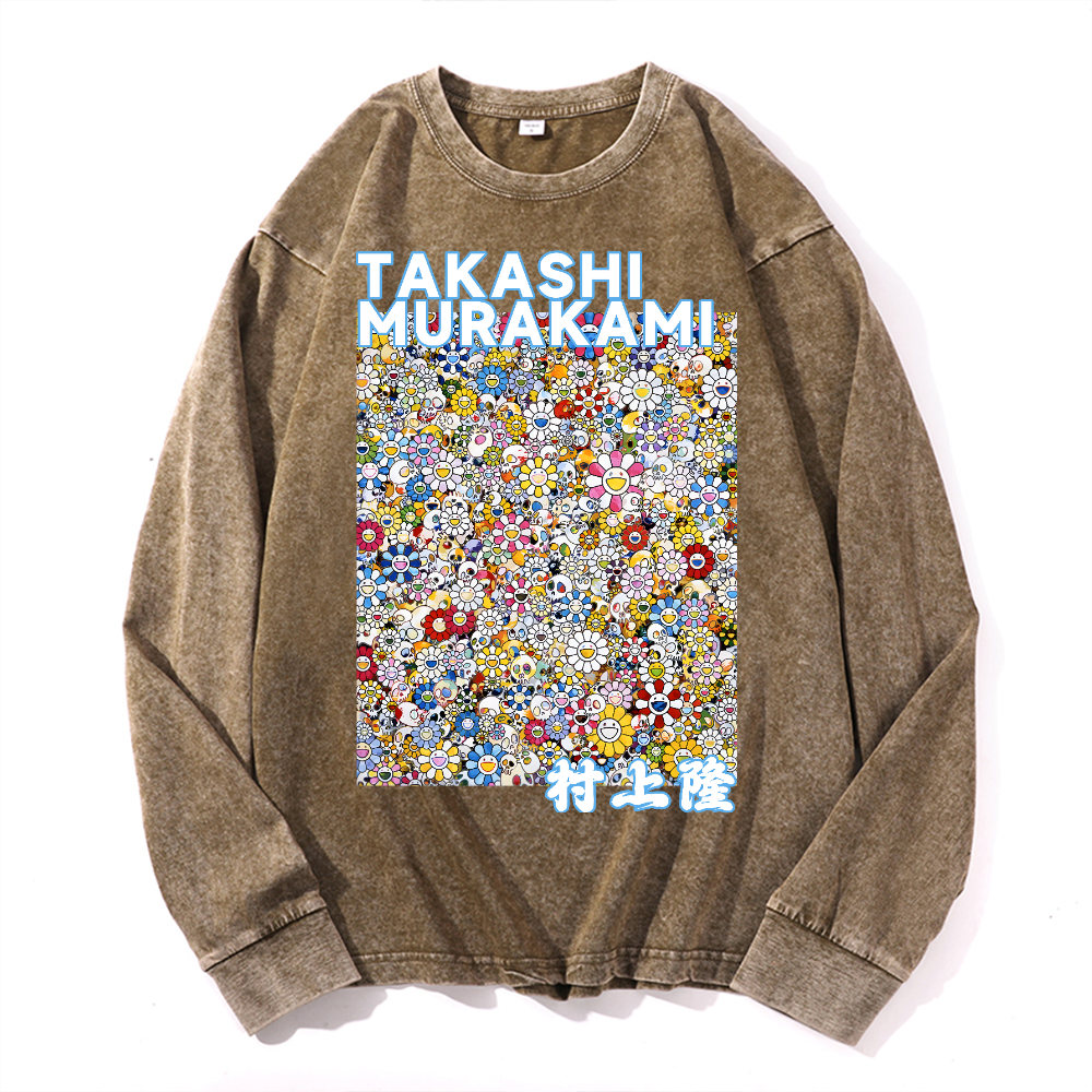 Sunflower TM Vintage Cotton Wash Crewneck Sweatshirt