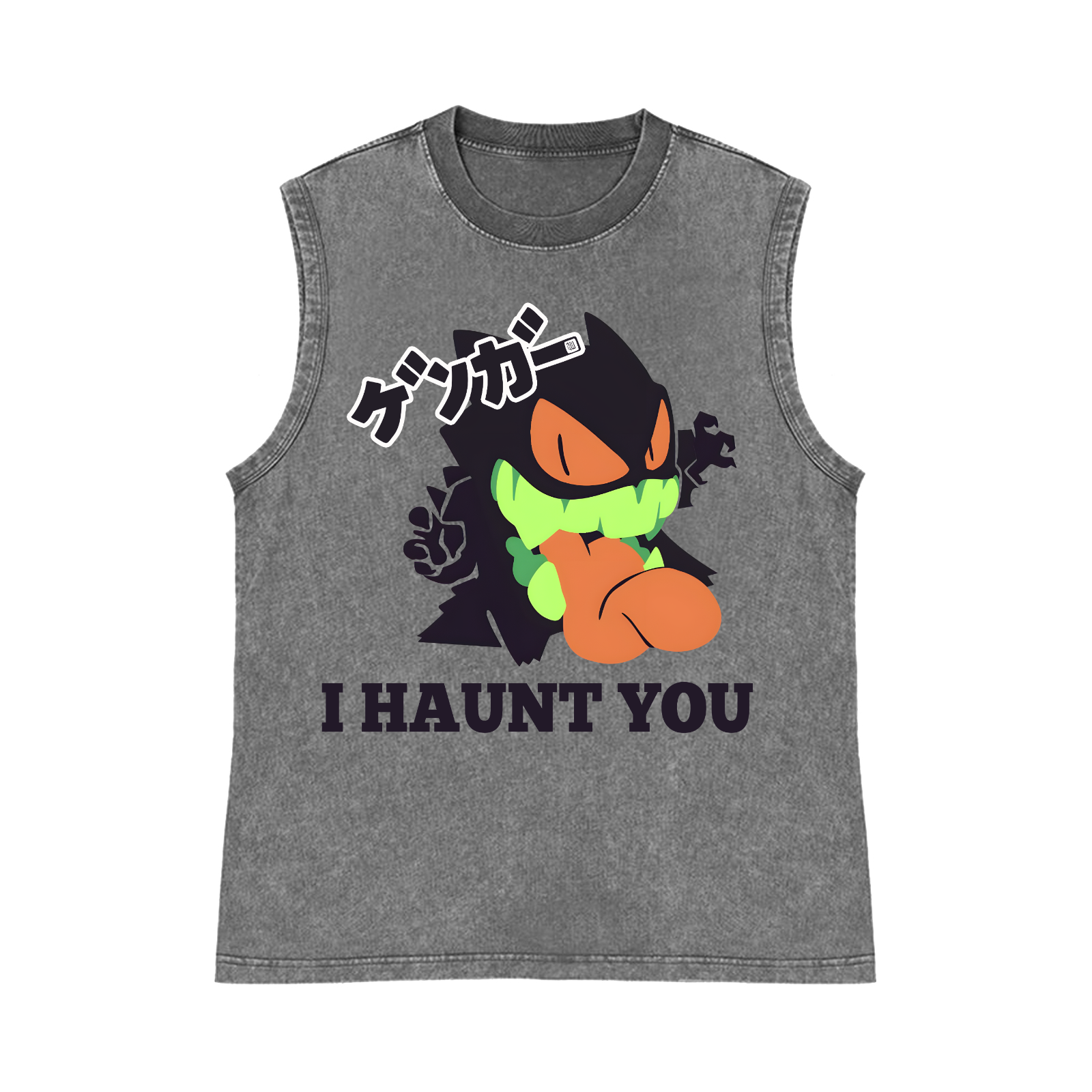 Gengar Pure Cotton Wash-Dyed Sleeveless Tank Top