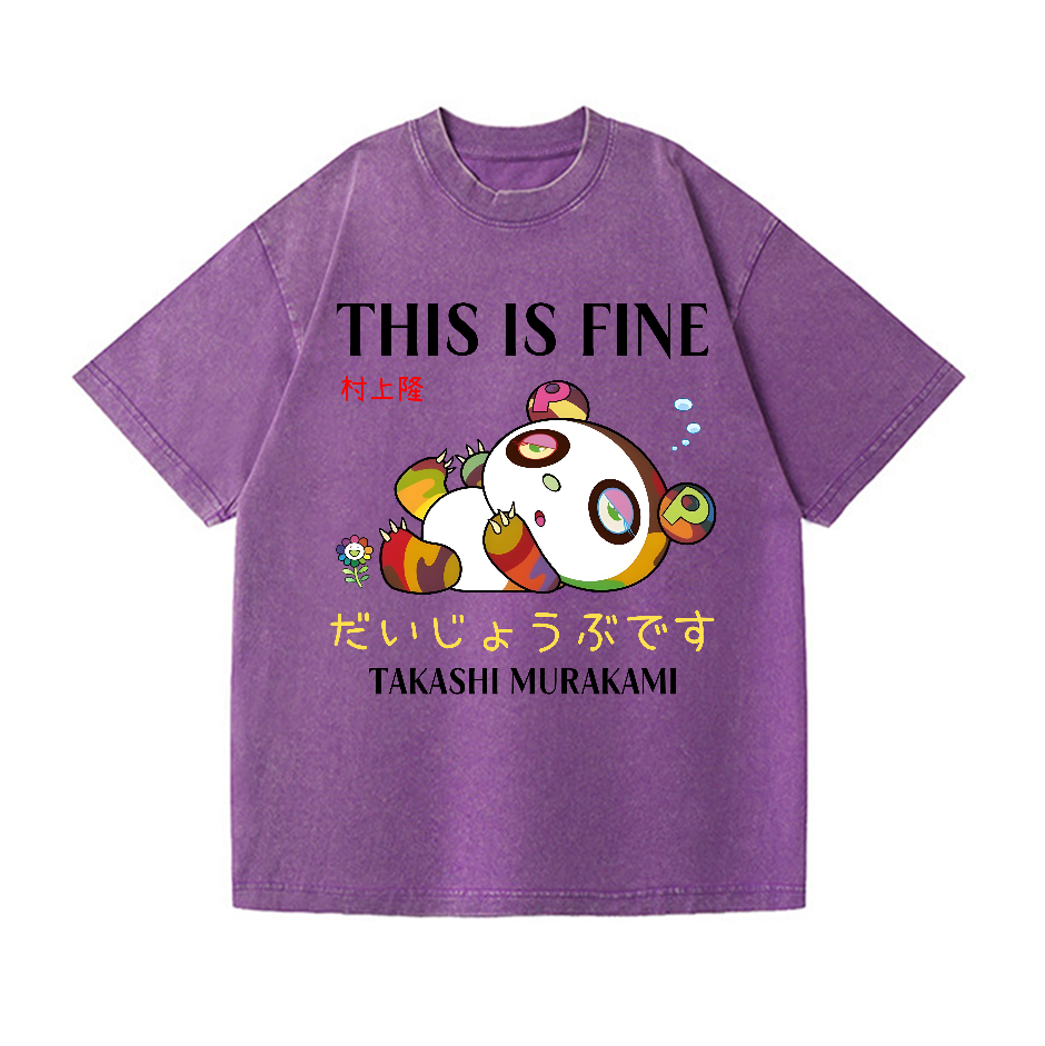 Takashi Murakami Lots Of Fun Kaikai Kiki Vintage Wash Japanese Design T-Shirt